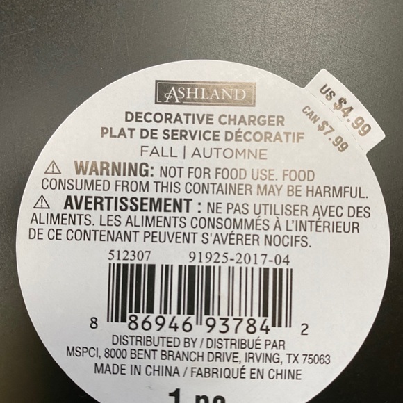 Set of 4 decorative plastic plate - Picture 2 of 9